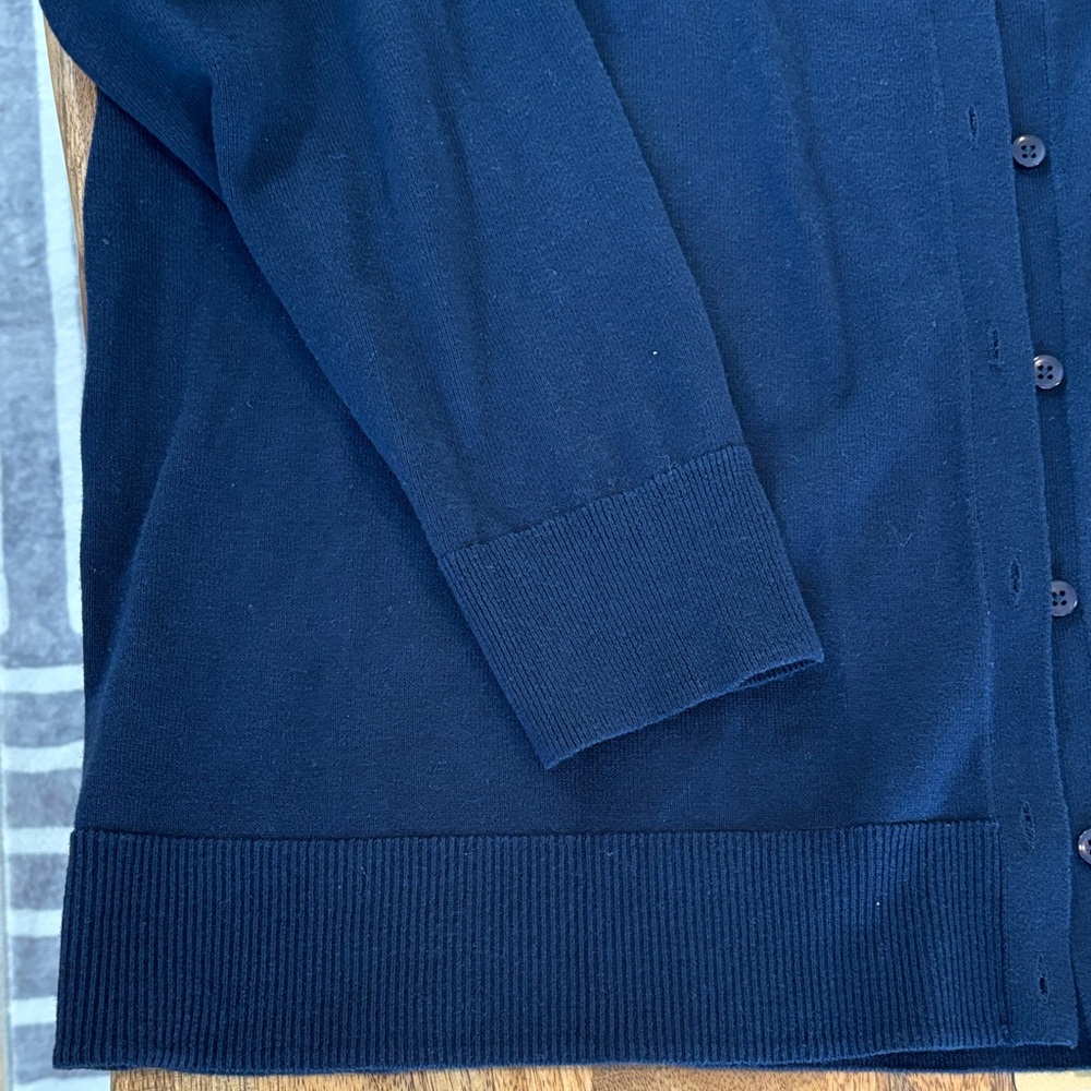 Amazon Essentials Navy Blue Knit Cardigan Sweater - Picture 4 of 11